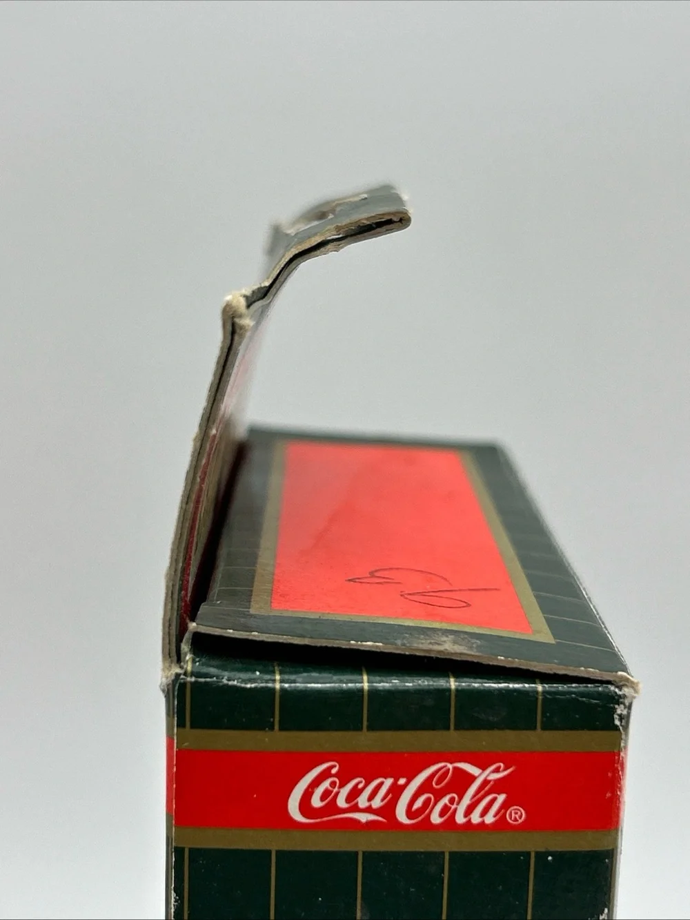 1993 Coca-Cola Town Square Accessories Vintage Park Bench 1-1/2x2” Snow Scene